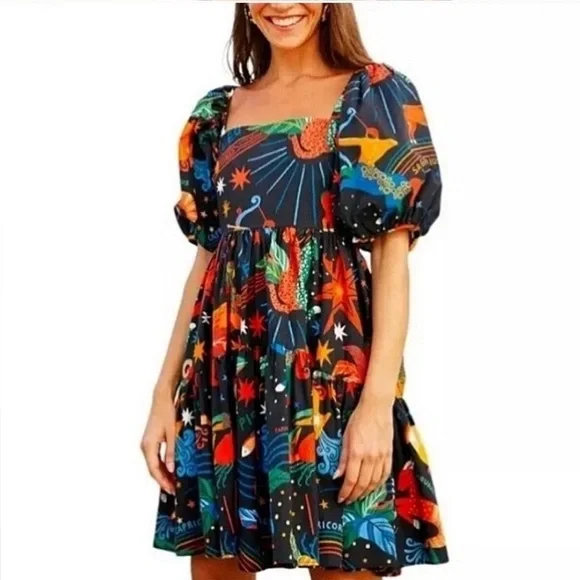 Farm Rio Zodiac Minidress - Picture 1 of 6